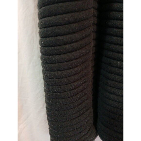 Lands End Outfitters Mens XLG Sweater Black Jacket Ribbed Sleeves Full Zip - Picture 10 of 16